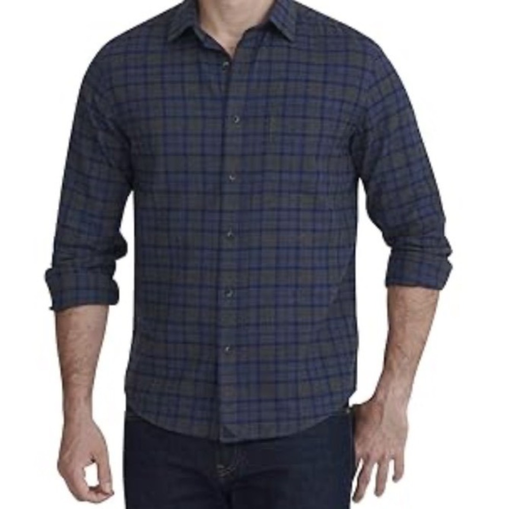 UNTUCKit Macari Plaid Flannel Long Sleeve Shirt Regular Fit Mens Size XXXLC NEW